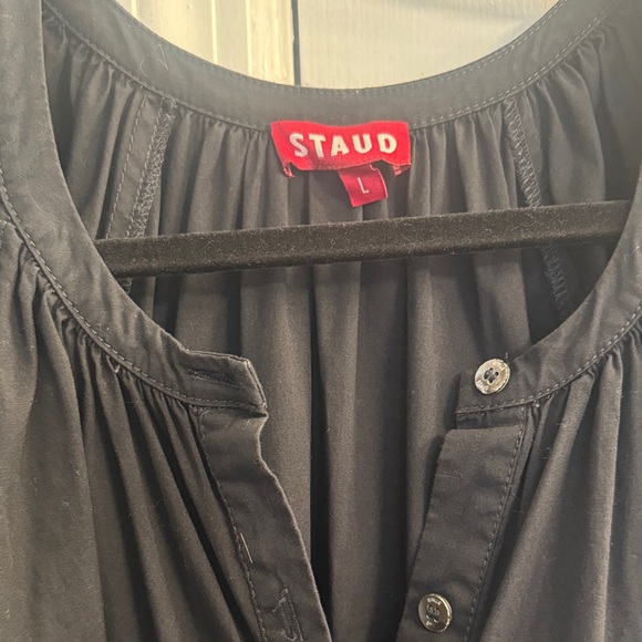 STAUD Vincent Black Long Sleeve Dress - Picture 2 of 3